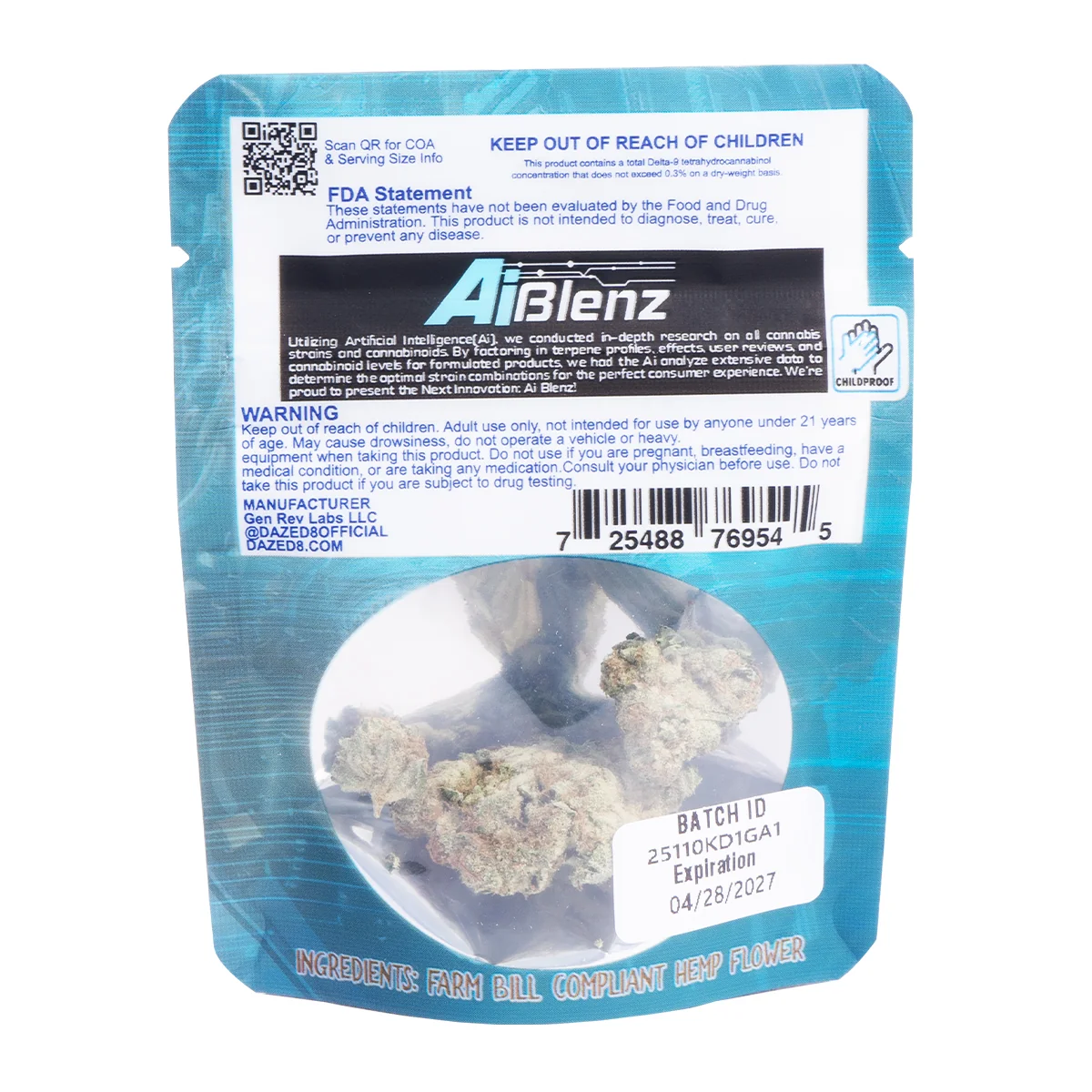 AI Blenz - Kush Dreams THC-A Flower [1G] - Image 4