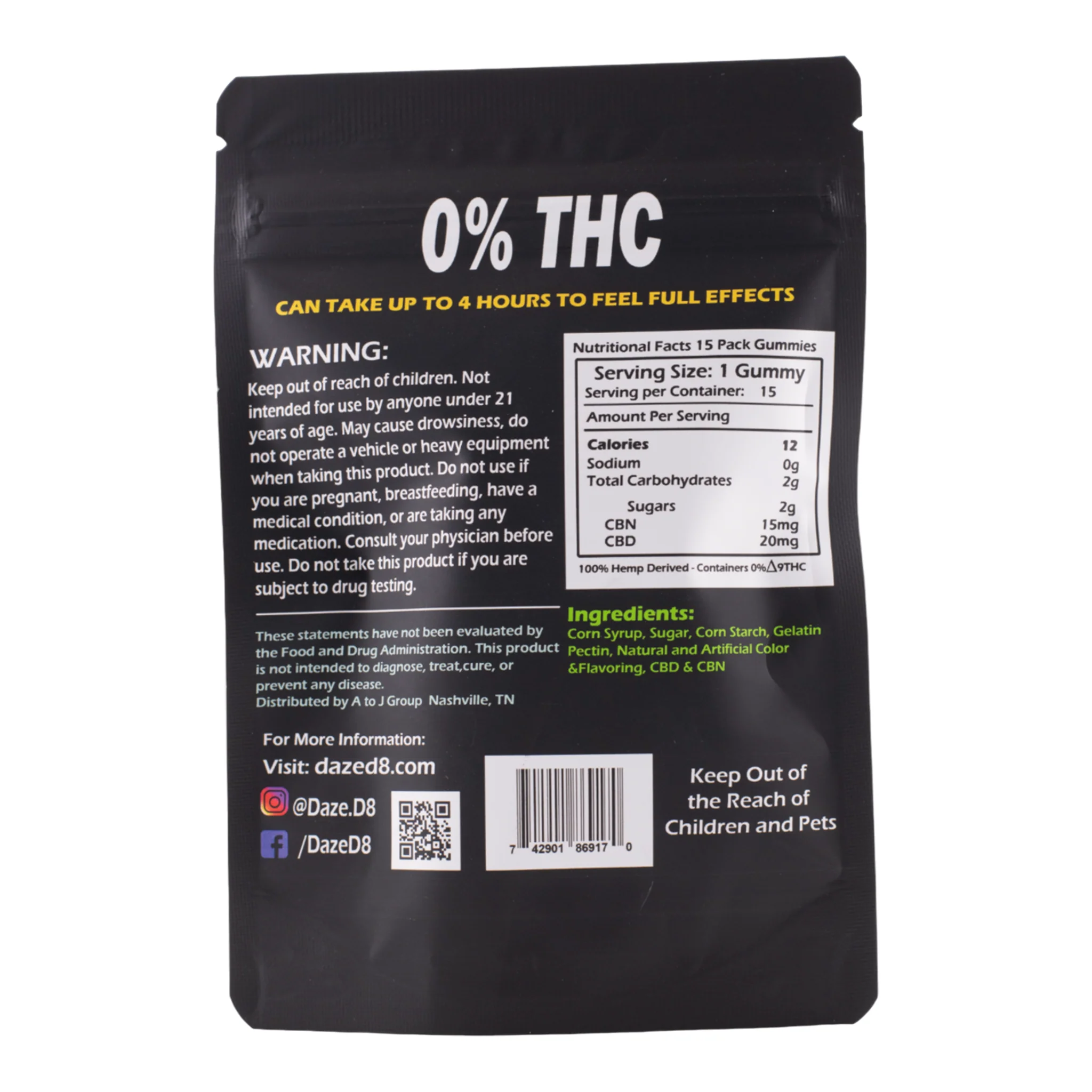 CBN + CBD Gummies - 15pc [35MG] - Image 3