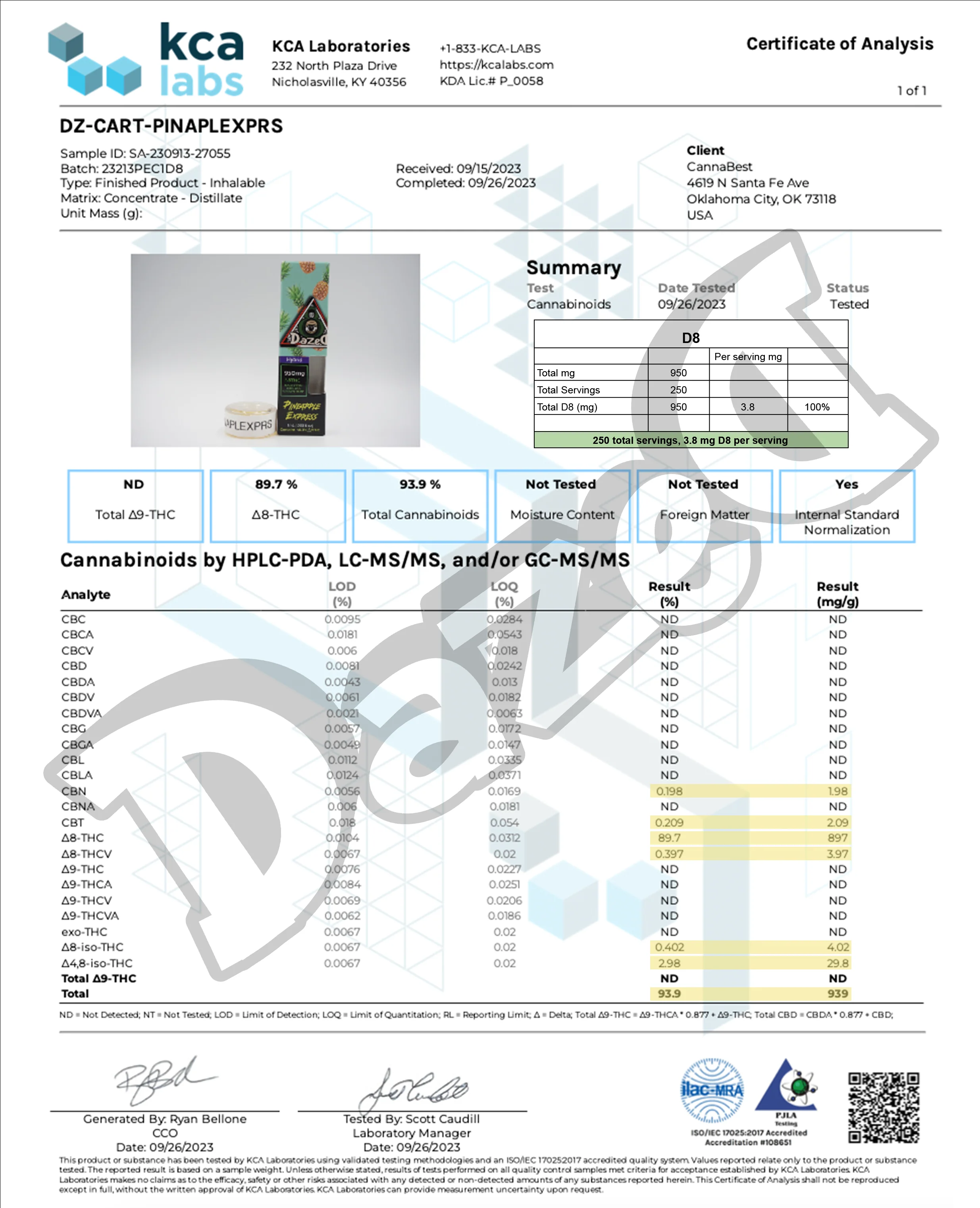 Pineapple Express Delta 8 Cartridge [1G] - Image 3