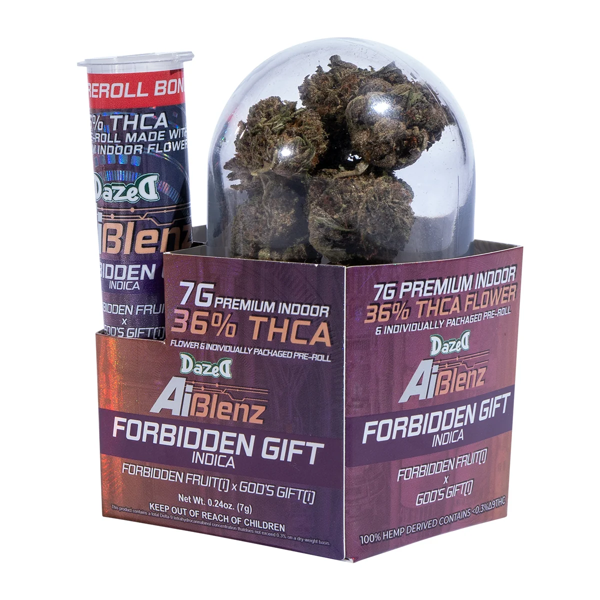AI Blenz - Forbidden Gift THC-A [7G] Flower + .75g Pre-roll - Image 3
