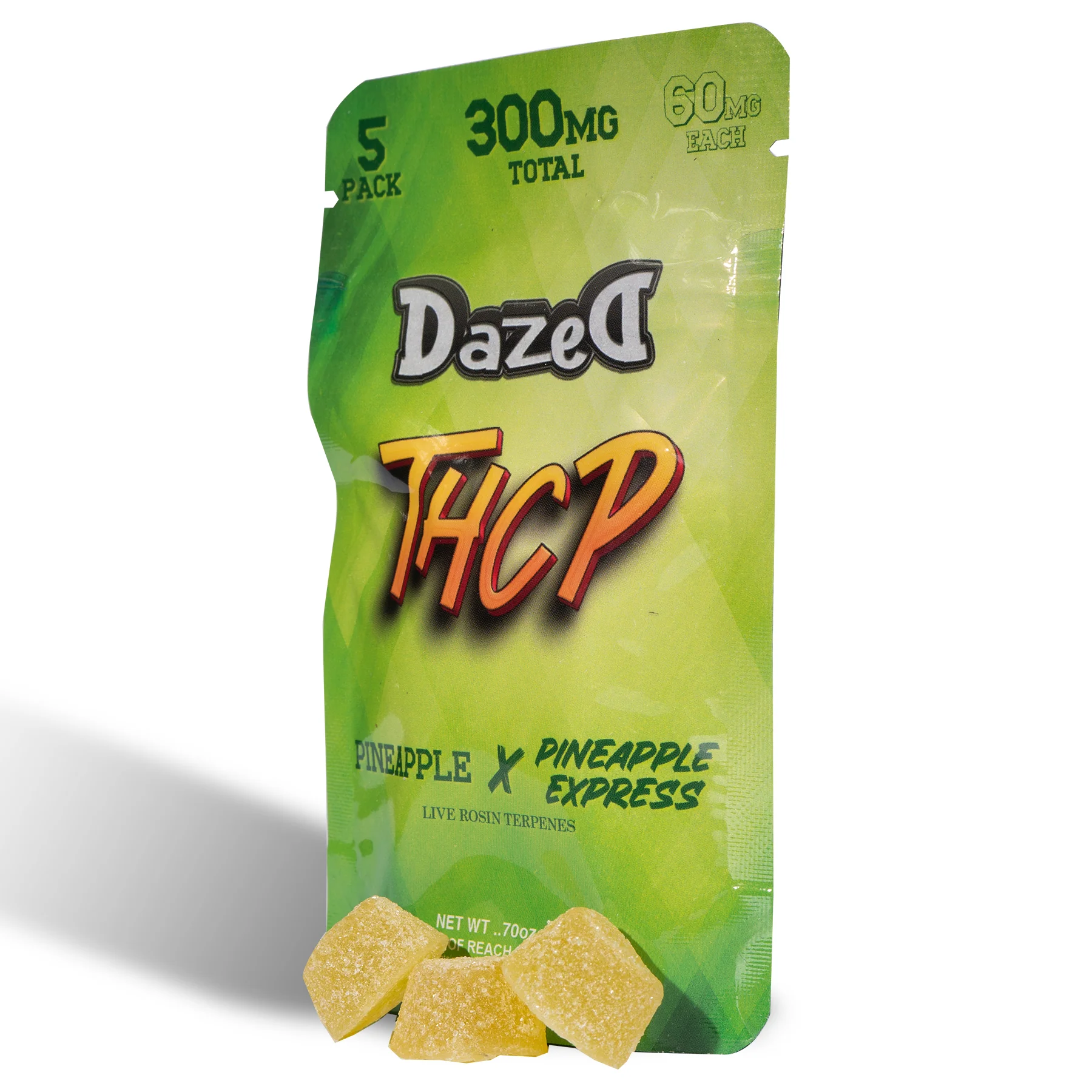 THCP Gummies - Pineapple 5pc [60MG] - Image 3